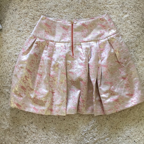 Moulinette Soeurs. pink and gold A-like skirt - Picture 2 of 3